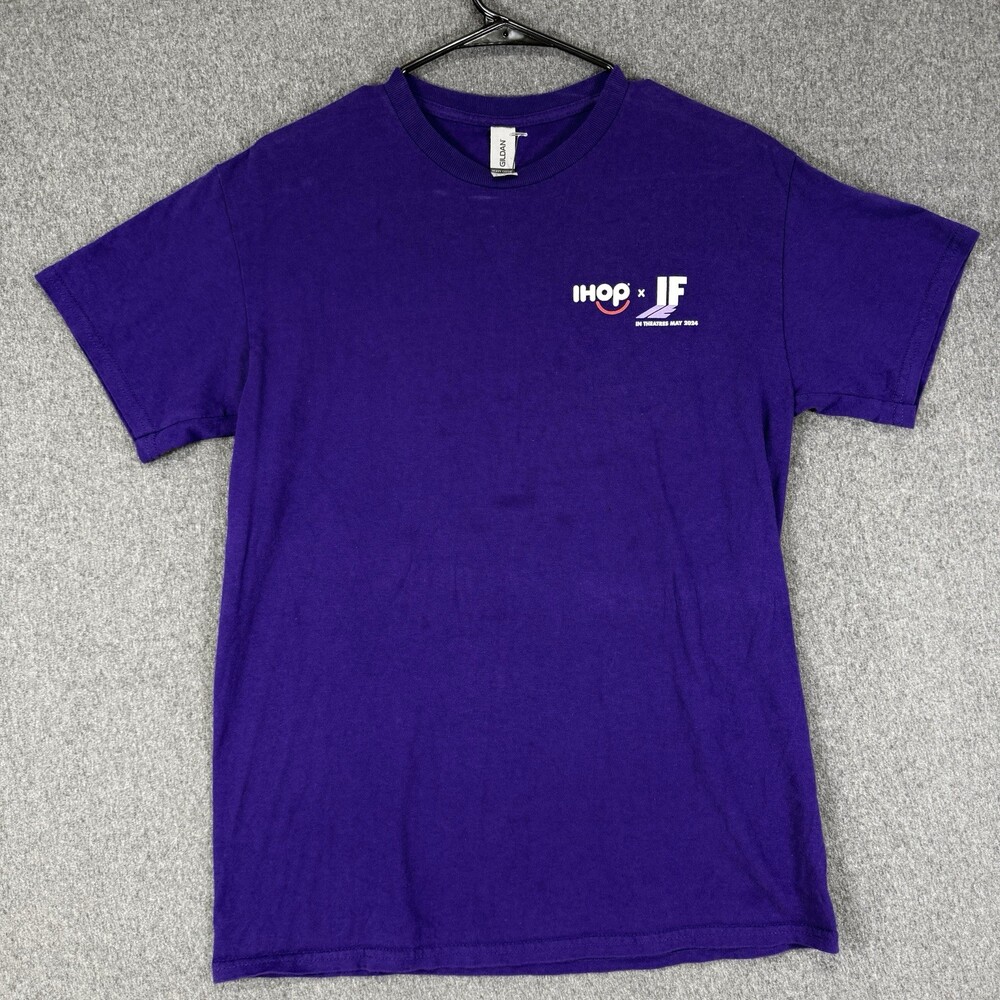 IHOP x IF Movie 2024 Purple Promo T Shirt Gildan Heavy Cotton Mens Medium